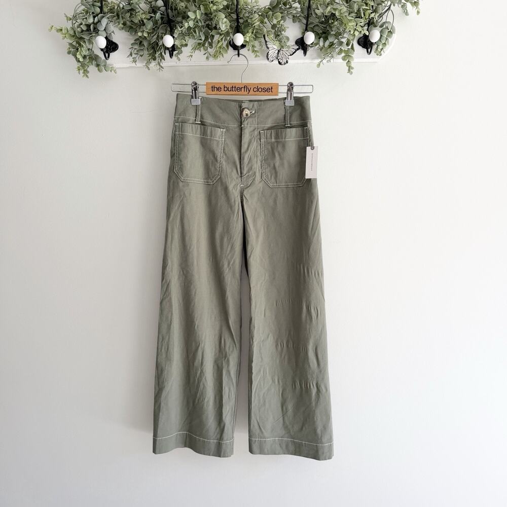 anthropologie Green The Colette Pant New Size 25 #21-579